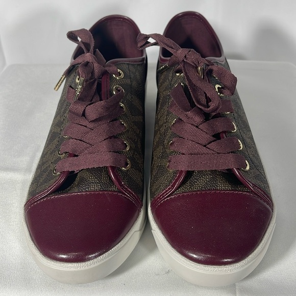 Michael Kors City Sneaker Burgundy/Brown Size 8 - Picture 2 of 9